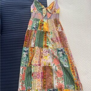 Alice and Olivia Karolina patchwork maxi dress